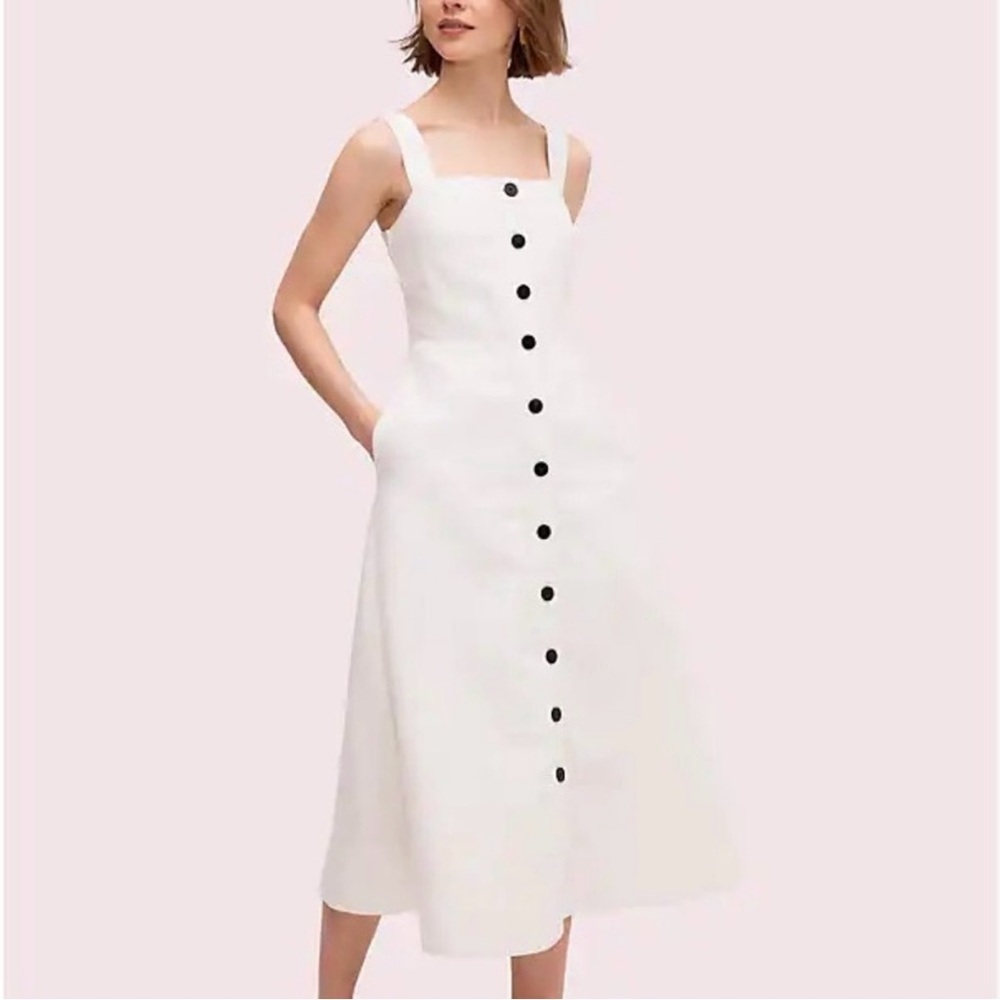 Kate Spade Button Front Midi-Dress